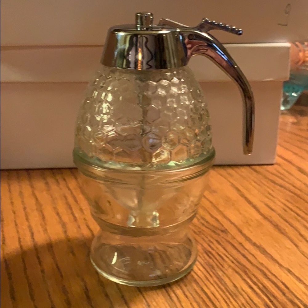 Glass Honeycomb Honey Dripper w base reservoir - Picture 8 of 14